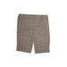 Portrait Dressy Shorts: Brown Plaid Mid-Length Bottoms - Women's Size 9 - Sandwash