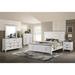 Roundhill Furniture Clelane Wood Bedroom Set with Bed, Dresser, Mirror, Nightstand, and Chest in Weathered White and Grey