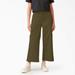 Dickies Women's Regular Fit Cargo Pants - Stonewashed Military Green Size 14 (FPR03)