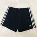 Adidas Shorts | Adidas 3 Stripes Climacool Athletic Soccer Shorts Black Drawstring Women’s M. | Color: Black | Size: M