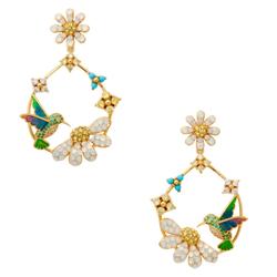 Kate Spade Jewelry | Kate Spade Dazzling Daisy Hoop Earrings | Color: Gold/White | Size: Os