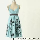 Anthropologie Dresses | Euc! Anthropologie Nathalie Lete Paris Halter Dress - Sz. 4 | Color: Black/Blue | Size: 4