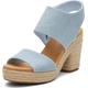 TOMS Damen Majorca Platform Sandale mit Absatz, Pastel Blue, 40 EU