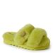 Fireside By Dearfoams Benalla Shearling Double Band Slide - Womens 7 Green Sandal Medium