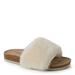 Fireside By Dearfoams Canberra Shearling Footbed Slide - Womens 8 Bone Sandal Medium