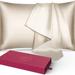 Double-Sided Design Silk Pillowcase with Hidden Zipper Champagne Gold