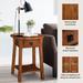 Leick Home Mission Round End Table with Drawer