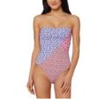 Jessica Simpson Swim | Jessica Simpson Floral Pretty Penny Paneled One Piece Bathing Suit Nwt Size L | Color: Purple/Red | Size: L
