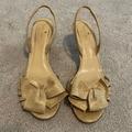 Kate Spade Shoes | Kate Spade Glitter Gold Kitten Heels | Color: Gold | Size: 7.5