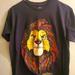 Disney Shirts | Disney Lion King T-Shirt Simba Size Large Great Tshirt Black With Lion Graphic | Color: Black/Yellow | Size: L