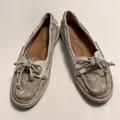 Coach Shoes | Coach Richelle Boat Shoes Size 8 Off-White Brown | Color: Cream | Size: 8