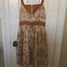 Anthropologie Dresses | Anna Sui For Anthropologie Dress Size 8 | Color: Gold/Tan | Size: 8