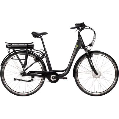 E-Bike SAXONETTE "City Plus" E-Bikes Gr. 45 cm, 28 Zoll (71,12 cm), schwarz (schwarz matt) E-Bikes E-Bike Citybike mit Rücktrittbremse