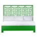 David Francis Furniture Ohana Low Profile Standard Bed Wood/Wicker/Rattan in Green | 66 H x 80 W x 85 D in | Wayfair B5065BED-K-S138