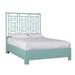 David Francis Furniture Ohana Low Profile Standard Bed Wood/Wicker/Rattan in Blue | 66 H x 42 W x 85 D in | Wayfair B5065BED-Q-S135