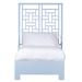David Francis Furniture Ohana Low Profile Standard Bed Wood/Wicker/Rattan in Blue | 66 H x 42 W x 80 D in | Wayfair B5065BED-T-S151