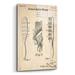 Williston Forge Hair Brush Patent Parchment - Unframed Drawing Print Plastic/Acrylic in White | 36 H x 24 W x 0.12 D in | Wayfair