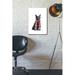 Red Barrel Studio® Black Cat, Red Scarf by Fab Funky - Unframed Painting Plastic/Acrylic | 24 H x 16 W x 0.12 D in | Wayfair