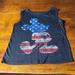 Disney Tops | Distressed Mickey Mouse Patriotic Tank Top Women's Large | Color: Black/Red | Size: L