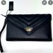 Victoria's Secret Accessories | Black Pebble V Wristlet | Color: Black | Size: Os