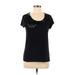 Ann Taylor Factory Short Sleeve Top Black Scoop Neck Tops - Women's Size Medium