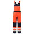 Tricorp 753005 Safety Warnschutz Bicolor Latzhose, 80% Polyester/20% Baumwolle, 100% Nylon (500D) Cordura, 280g/m², Fluor Orange-Tinte, Größe 48