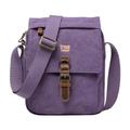 Troop London TRP0211 Classic Canvas Across Body Bag Purple