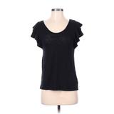 Gap Short Sleeve Top Black Scoop Neck Tops - Women's Size 2X-Small