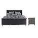 CDecor Home Furnishings Martinique French Gray 2-Piece Bedroom Set w/ Nightstand Upholstered in Brown/Gray/Red | 62 H x 81.75 W x 86.25 D in | Wayfair