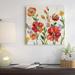 East Urban Home 'July in the Garden II' Painting Print on Canvas in Green/Red/White | 16 H x 12 W x 1.5 D in | Wayfair ESUR1370 37295311