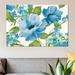 East Urban Home Blue Summer Poppies by Wild Apple Portfolio - Wrapped Canvas Graphic Art Print Metal in Blue/Green | 24 H x 32 W in | Wayfair