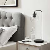 Silo Glass Globe Glass & Metal Table Lamp by Modway Metal in Black | 20 H x 9 W x 6.5 D in | Wayfair EEI-5617-BLK