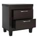 Better Home Products Elegant Mid Century Modern 2 Drawer Nightstand in Tobacco - Better Home ELEGANT-NTR-TOB