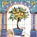 18x18 Lemon Tree Kitchen Backsplash 9pc Ceramic Tile Wall Mural