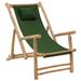 vidaXL Patio Deck Chair Sling Chair for Balcony Deck Porch Bamboo and Canvas - 23.6" x 41.7" x 35.4"