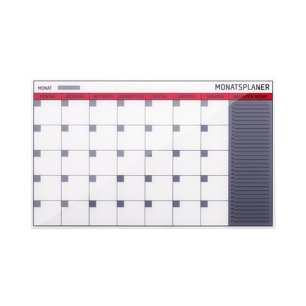 Bi-Office Glas Monatsplaner 78x48cm Image