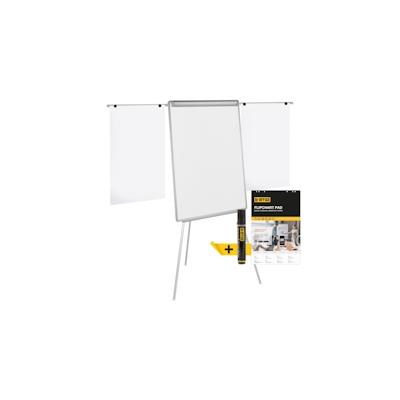 Bi-Office magnetisches Dreibein Flipchart, 70 x 100 cm, Tafelgröße, grau