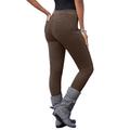 Plus Size Women's Corduroy Legging by Roaman's in Chocolate (Size 44 W) Stretch Pants