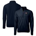 Men's Cutter & Buck Navy Auburn Tigers Big Tall Cascade Eco Sherpa Fleece Quarter-Zip Jacket