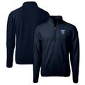 Men's Cutter & Buck Navy Columbia University Big Tall Cascade Eco Sherpa Fleece Quarter-Zip Jacket