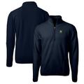 Men's Cutter & Buck Navy Midshipmen Big Tall Cascade Eco Sherpa Fleece Quarter-Zip Jacket