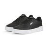 Sneaker PUMA "Carina 2.0 Sneakers Damen", Gr. 35.5, schwarz-weiß (schwarz silber gray), Obermaterial: Textil, Synthetik, Kuhleder; Futter: Textil; Innensohle: Textil; Laufsohle: Gummi, Schuhe