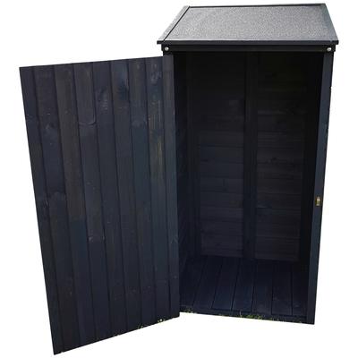 Garten-Geräteschrank PROMADINO "Speyer", grau (anthrazit), Holzwerkstoff, Gerätehäuser