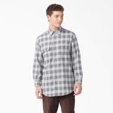 Dickies Men's Long Sleeve Flannel Shirt - Ultimate Gray Plaid Size 4Xl (WL657)