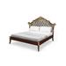 Maitland-Smith Elliot King Sleigh Bed w/ Mattress Wood and Upholstered/ in Brown | 70 H x 85 W x 81 D in | Wayfair 89-1305