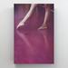 Latitude Run® Ballet Feet On Dance Studio"s Floor - 1 Piece Rectangle Graphic Art Print On Wrapped Canvas in Indigo | 20 H x 16 W x 2 D in | Wayfair