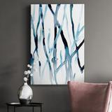 Orren Ellis Runnel II - Wrapped Canvas Print Metal in Black/Blue/White | 60 H x 40 W x 1.5 D in | Wayfair 67D5DEC643694AB0965953CB80394811