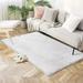 White 70.88 x 47.26 x 1.18 in Area Rug - Mercer41 Damboise Solid Color Machine Made Power Loom Area Rug in | 70.88 H x 47.26 W x 1.18 D in | Wayfair