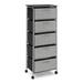 Rebrilliant Five-tier Drawer Storage Rack, Drawers Detachable & Foldable, Rugged Frame For Easy Movement | 47.5 H x 12 W x 18 D in | Wayfair
