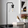 Element Glass Table Lamp by Modway Glass/Metal in Black | 20 H x 6.5 W x 9 D in | Wayfair EEI-5619-BLK